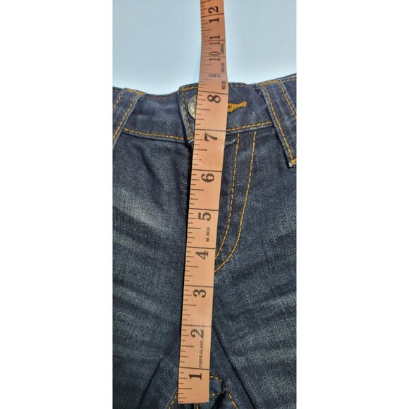 True Religion Jeans Womens 29X 32  Blue Low Rise Distressed Skinny Vintage Y2K - Picture 11 of 12